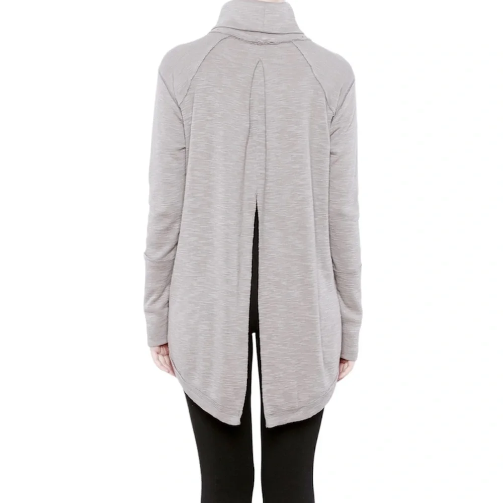 Free People Split Back Turtleneck Tunic Top